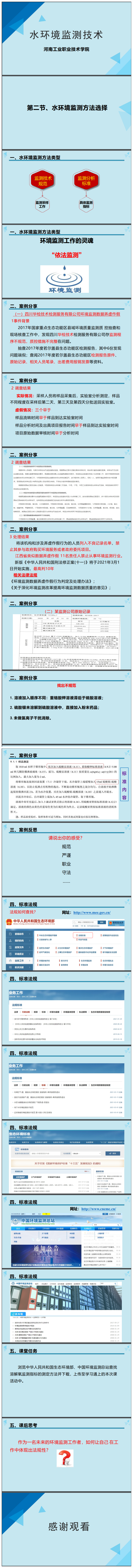 课件：环境监测技术专业：《水环境监测—项目一认识水环境监测》