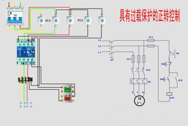 常用电动机<em>控制</em>实物<em>接线</em>图