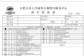 <em>接车</em>检查表