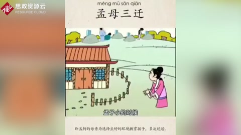 孟母三迁——引导学生弘扬正能量，弘扬社会主义核心价值观，弘扬中华民族传统美德