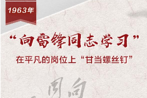 【百个瞬间说百年】1963，“向雷锋同志学习”