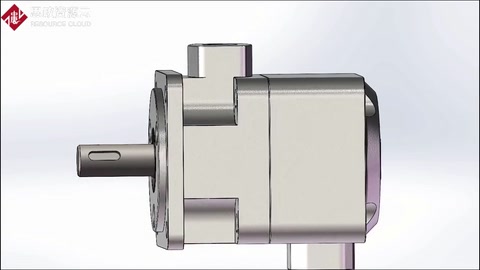 双作用叶片泵爆炸图，<em>3D</em><em>动画</em>直观<em>演示</em>