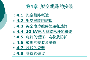 <em>课件</em>：<em>铁道</em><em>供电</em><em>技术</em><em>专业</em>：《<em>电力</em><em>内外线</em><em>施工</em>—<em>第</em>4章架空线路的安装》