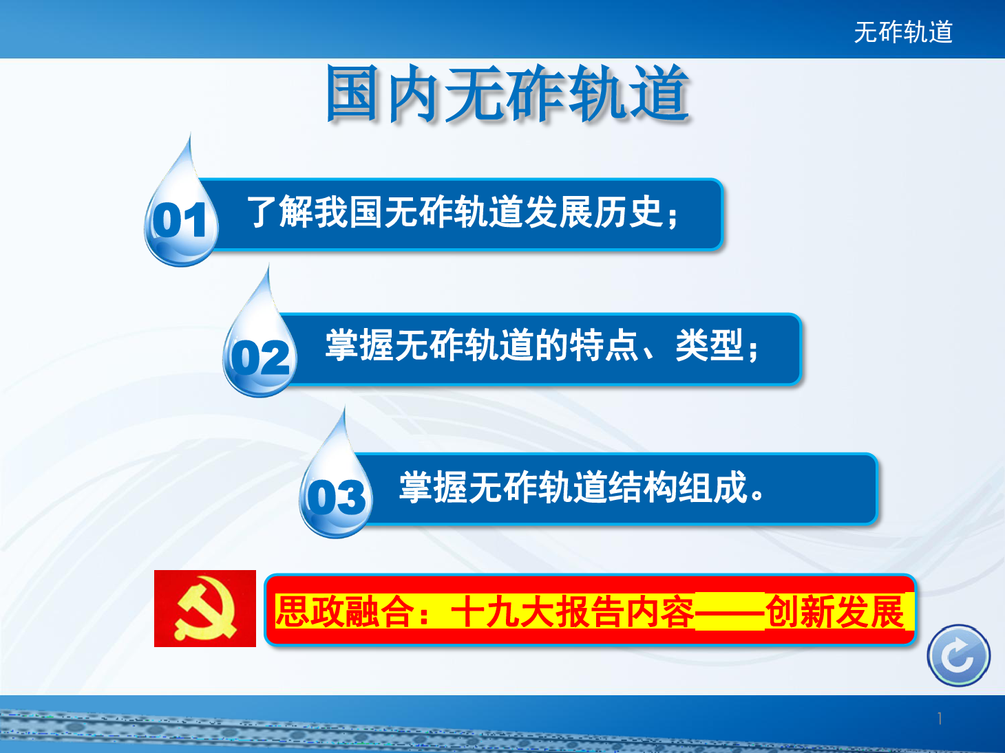 <em>课件</em>：<em>铁道</em><em>工程技术</em><em>专业</em>《国内无砟轨道》