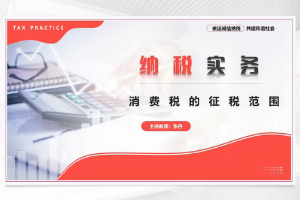 <em>微</em><em>课</em>：大数据与会计<em>专业</em>《纳税实务—消费税的征税范围》