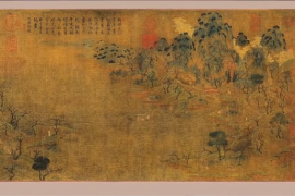 游春<em>图</em>：隋朝<em>画家</em>展子虔创作的绘<em>画作</em>品