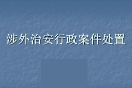 <em>课件</em>：涉外<em>警务</em><em>专业</em>《涉外案件处置—涉外<em>治安</em>行政案件处置》